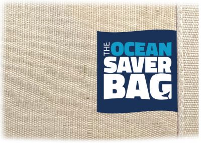 Artikeleinnäher für Jutetaschen als Ocean Saver Bags aus Jute und Baumwolle für Handel und Gewerbe von Jute statt Plastik